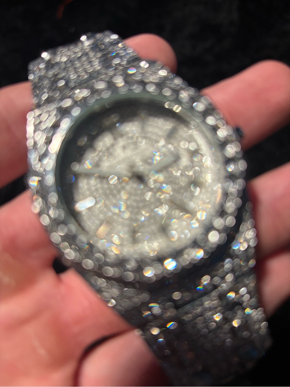 Silver and Black Roman Bussdown Watch